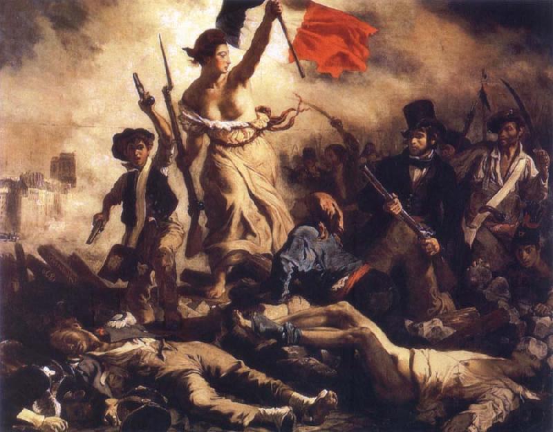 Eugene Delacroix Liberty Leading the People Sweden oil painting art